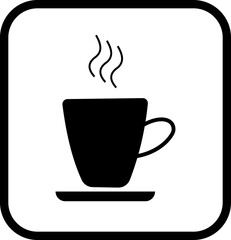 Cup of coffee icon. Cup flat icon. Thin line signs for design logo, visit card, etc. high-quality outline symbol for web design or mobile app. Cup outline pictogram. on transparent background