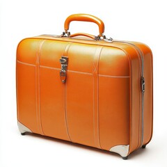 Vintage Retro Suitcase Isolated on White Background, Classic Travel Luggage with Nostalgic Design for Tourism, Adventure, and Stylish Journeys.