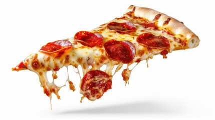 pizza slice isolated on white background