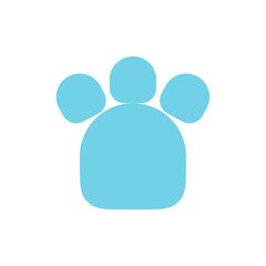 青の動物足跡　グラフィック素材