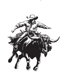 vector illustration of a bull