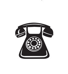 retro telephone isolated on white