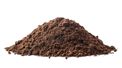 pile of soil dirt isolated on white background