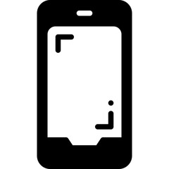 smartphone solid line icon
