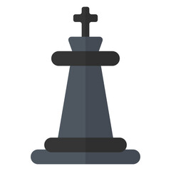 Flat Design Chess Icon Illustration 
