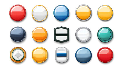 Professional Blank Badge Set Illustration for Customized Design Projects