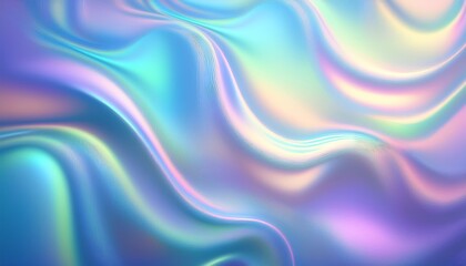 Obraz premium Iridescent neon background, holographic abstract soft colors backdrop