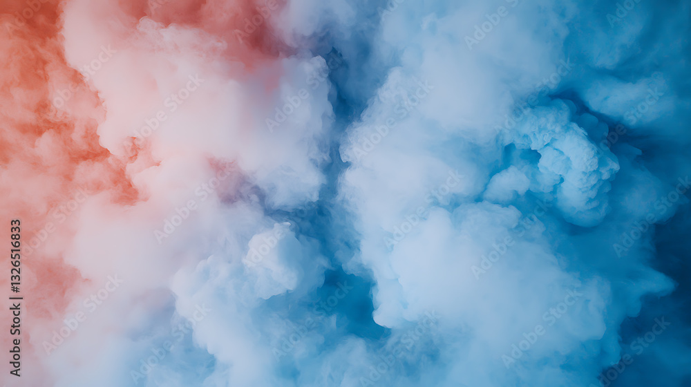 Poster dynamic colorful smoke clouds abstract background digital art creative environment aerial view conce