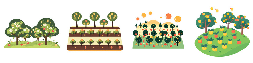 Enchanting Orchards and Vibrant Landscapes Scenes of Nature s Bounty Showcasing the Beauty and Abundance of Cultivated Gardens Orchards and Pastoral Environments