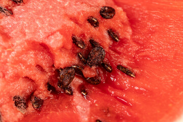 sweet fresh red watermelon pulp