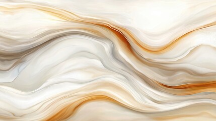 Obraz premium Abstract Waves in Soft Cream and Beige Tones with Subtle Movement