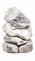 Stacked grey and white rocks