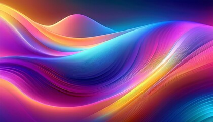 Fototapeta premium Iridescent neon background, holographic abstract soft colors backdrop