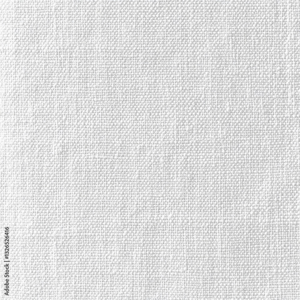Poster White Textured Fabric Background with Detailed Weave Pattern for Textile and Design Applications