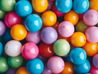 Fototapeta premium tons of colorful inflatable balloons background