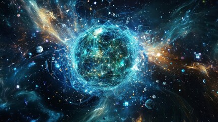 Obraz premium Cosmic Network of Connections