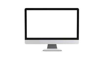 Modern black gaming computer monitor curved 4K display with adjustable stand 3D mockup, isolated on a clean isolated on a white background