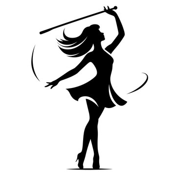 Majorette Twirling Baton - Independence Day Parade Performance