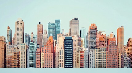 Fototapeta premium Architectural Diversity: Global Skylines Showcase Urban Variations and Modern Cityscapes