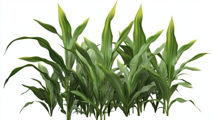 Lush Green Corn Plants Growth