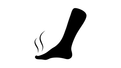 Legs Bad Smell, Black Isolated Silhouette