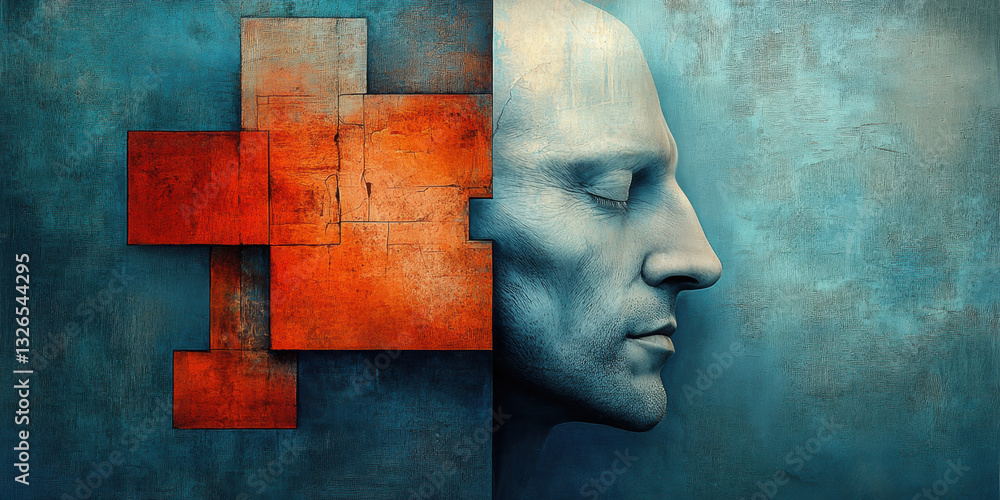 Poster a surreal abstract composition featuring elements of distortion and high fidelity visual effects.