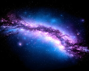 Obraz premium A vibrant, cosmic expanse of swirling nebulae, stars, and galaxies