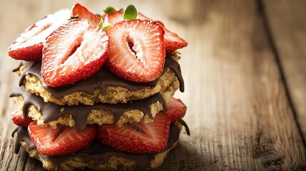 Delicious chocolate covered strawberry shortbreads laid out beautifully ready to be devoured by dessert lovers everywhere