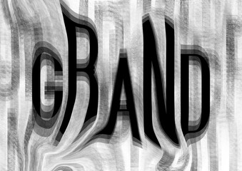 Distorted Glitch Text – Black and White Abstract Typography