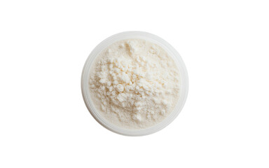 Whey protein powder isolated on white background