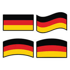 Germany flag wave vector illustration modern simple design
