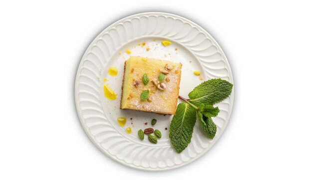 Revani is a traditional Turkish and Greek dessert - - looped 4к video