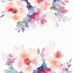 Obraz premium flores estilo acuarela