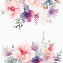 Fototapeta premium flores estilo acuarela