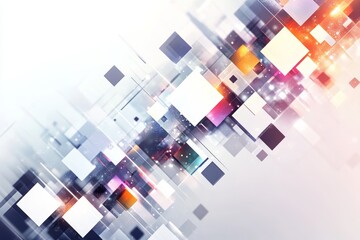 Geometric pattern design template on a white background for business and technology presentations