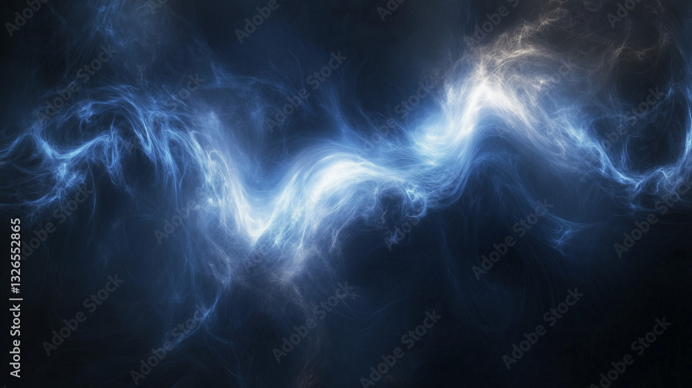Wall mural abstract swirls of dark blue and black blending into a smooth and deep texture, creating an atmosphe