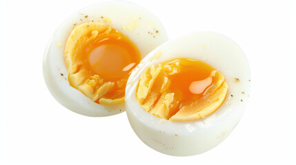boiled egg isolated on white
