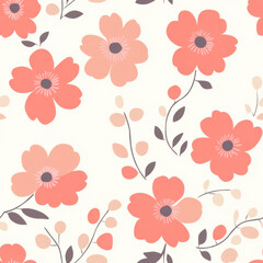  floral pattern with complimentary colours of green brown and yellow with a black outline and keep it minimalistic