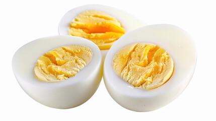 boiled egg isolated on white
