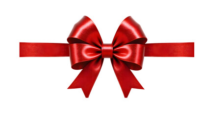  Shiny Red Ribbon Bow - Elegant Gift Wrap Decoration for Holidays, red ribbon and bow on...