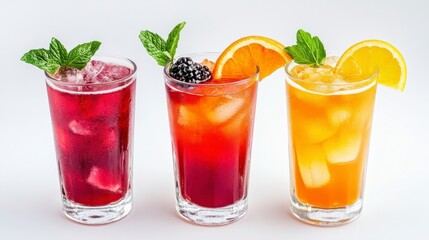 Fototapeta premium Refreshing Fruit Drink Trio
