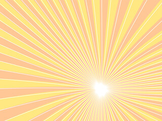 Obraz premium Orange background with lines. Sunburst background. Vector illustration.