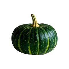 Ripe pumpkin and green squash varieties, isolated on white, represent fresh autumn vegetables
