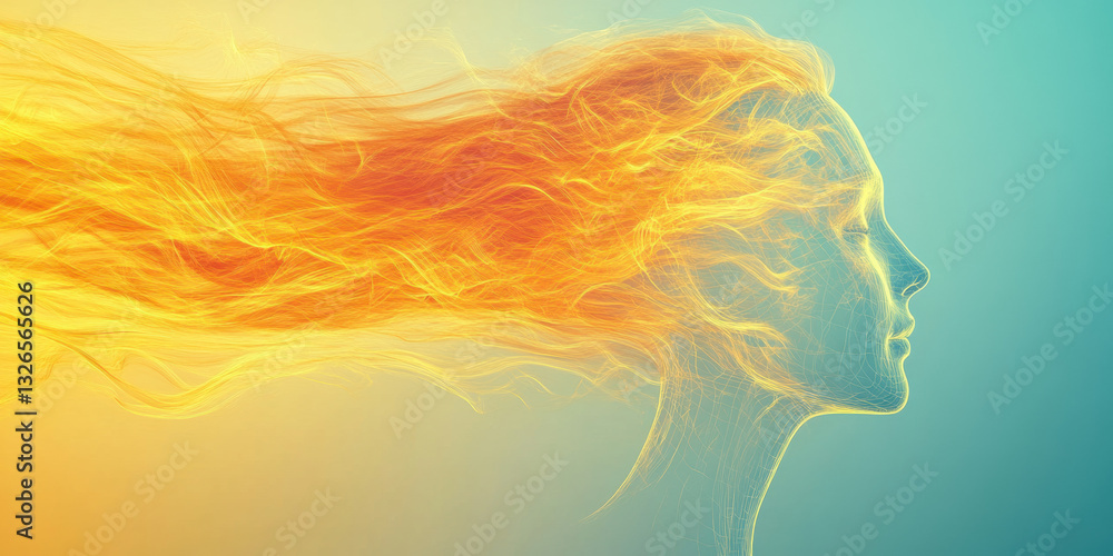 Aufkleber a surreal image depicting a swirling void with abstract shapes representing suffering in high fideli