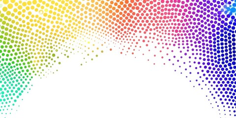 A colorful background with a rainbow of colors and dots
