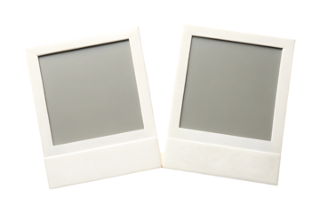 Empty Polaroid photo frames isolated on transparent background