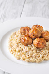 Chicken Meatball Risotto