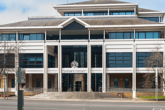 Crown Court in Kingston Upon Thames, England UK, entrance without people.