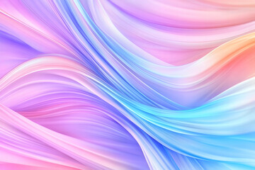 Fototapeta premium Abstract, flowing, pastel colors. Dynamic, vibrant ribbons in a soft, ethereal design
