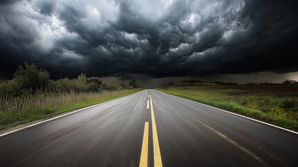 Fototapeta premium the road to storm
